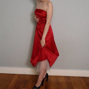 Jump Apparel Red Satin Dress - with tulle padding!
